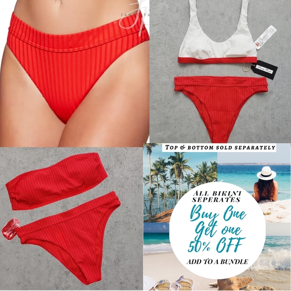 Billabong Sunny Rib High Waist Bikini Bottom red - Picture 4 of 8
